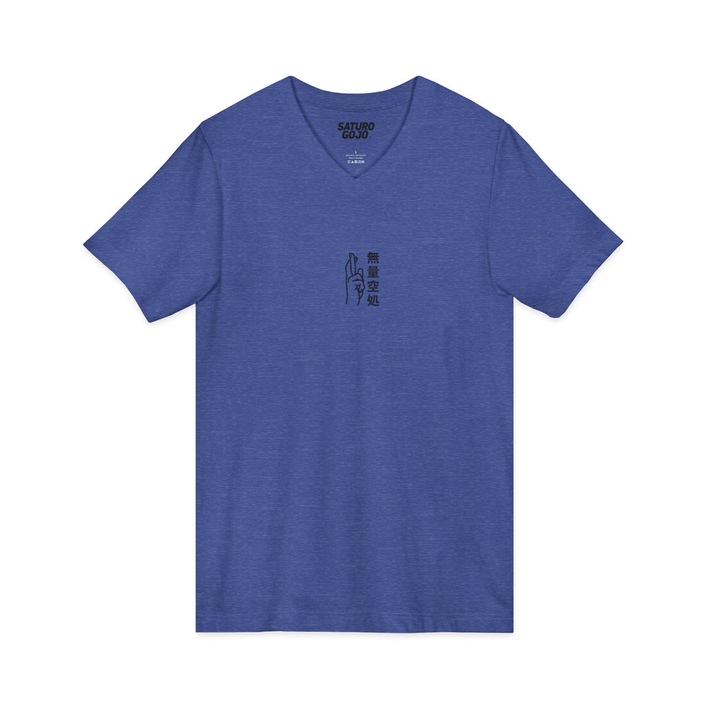 Minimal Arc - Inspired by Satoru Gojo 無量空処 Unlimited Void Domain Expansion Anime V-Neck Tee – Jujutsu Kaisen