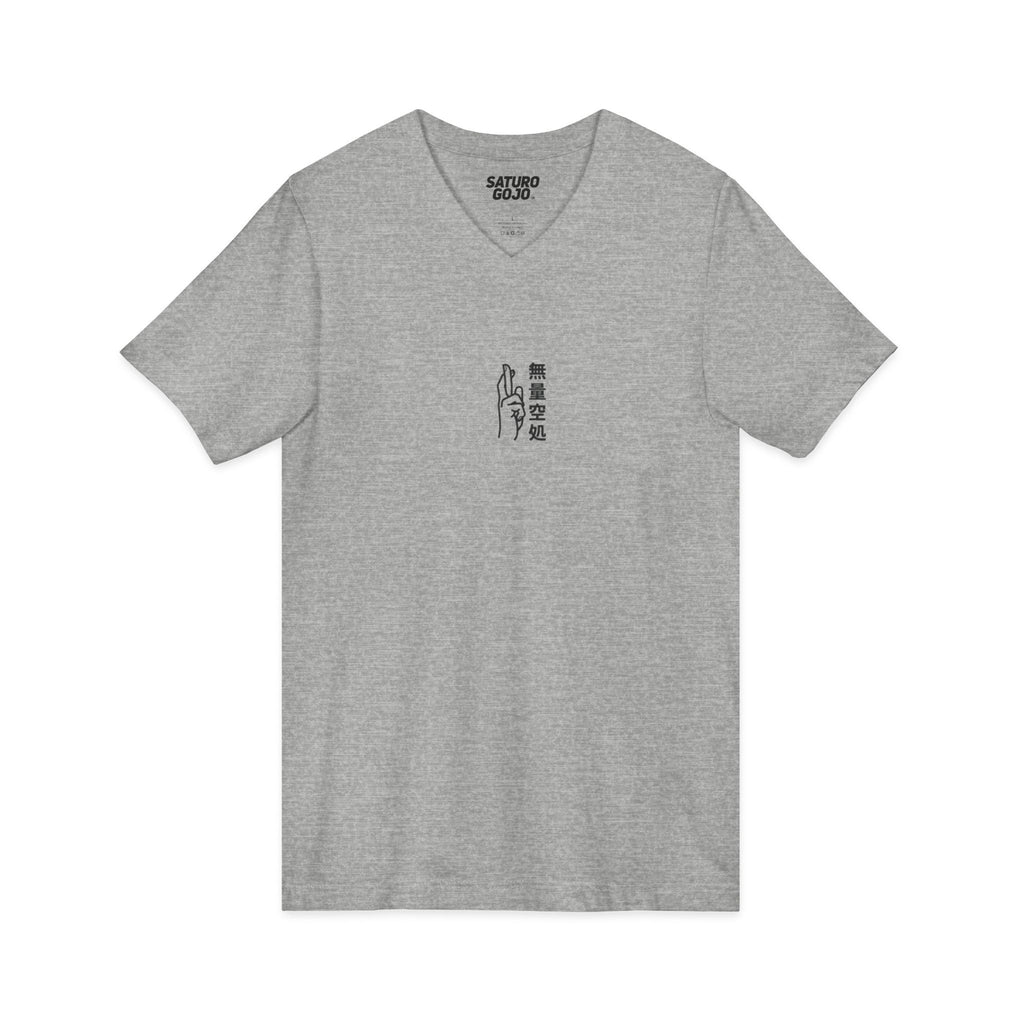Minimal Arc - Inspired by Satoru Gojo 無量空処 Unlimited Void Domain Expansion Anime V-Neck Tee – Jujutsu Kaisen